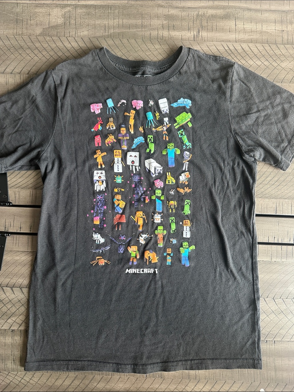 Minecraft Kids Short Sleeve Graphic Tee - Charcoal